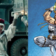 Lewis Tan’s take on Shatterstar, goofy headgear and all, and the character as seen on the cover of X-Force: Shatterstar #1.